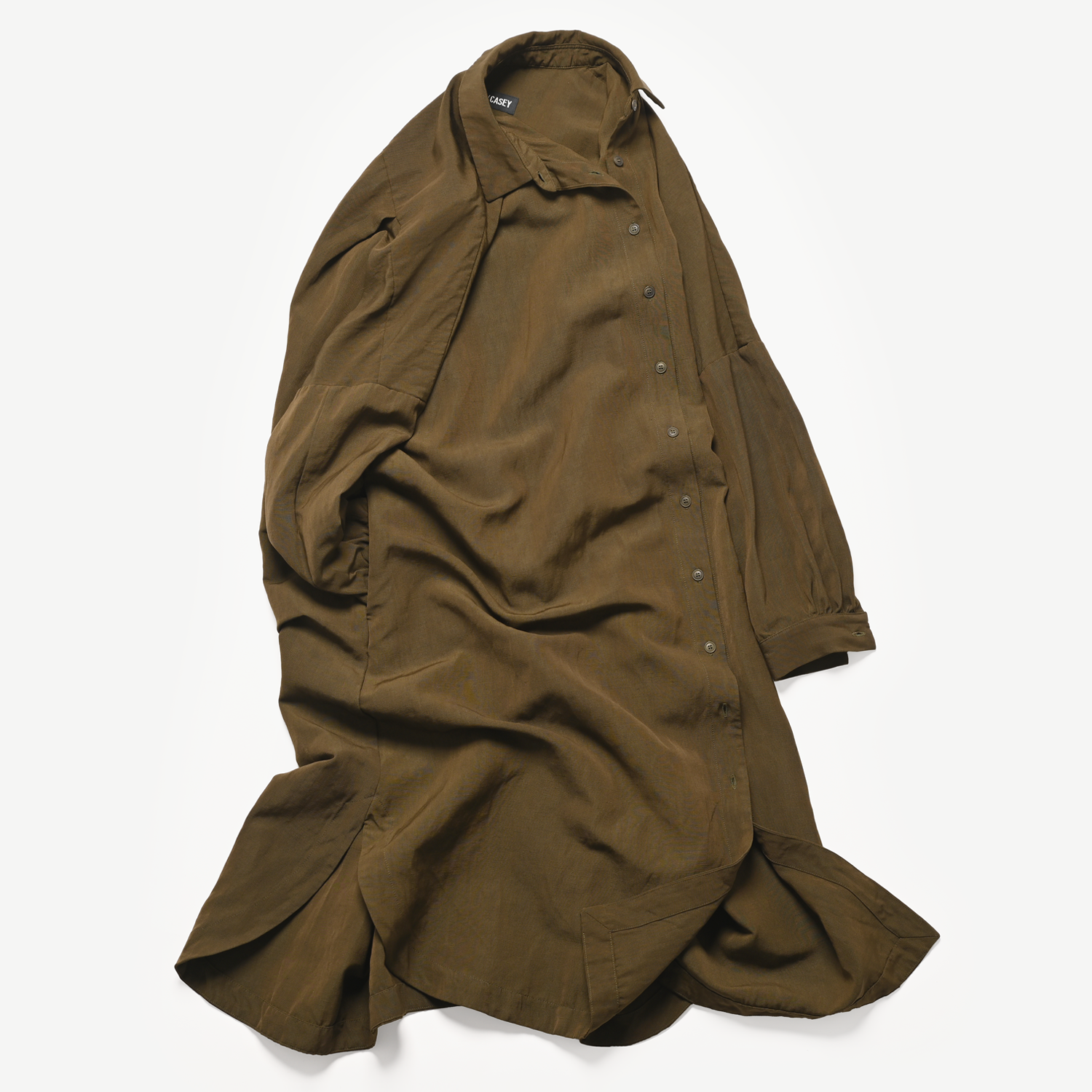 YUKI DRESS – DRY WOOL（khaki）