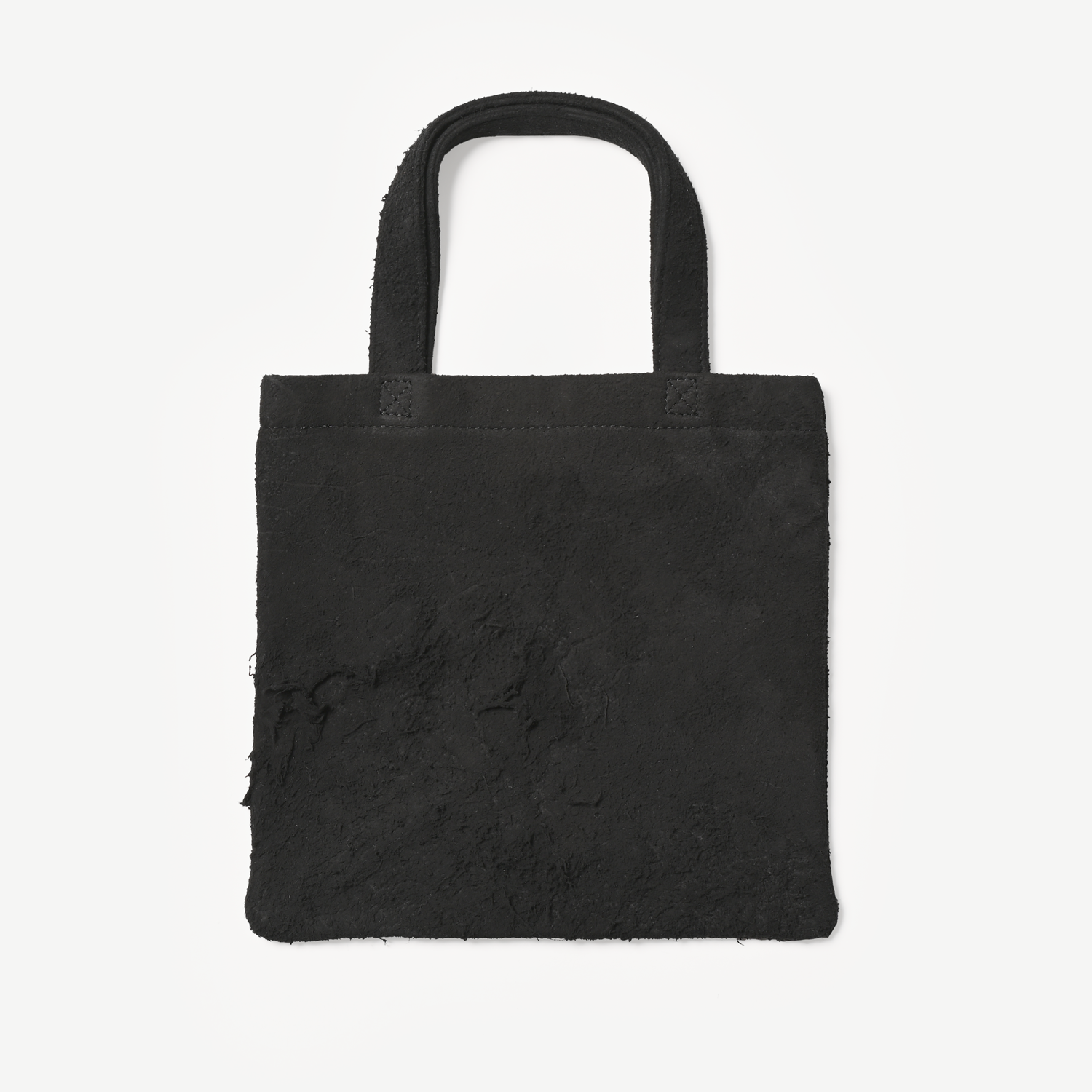 DA121 BACK SIDE SKIN FLAT TOTE : MINI（black）