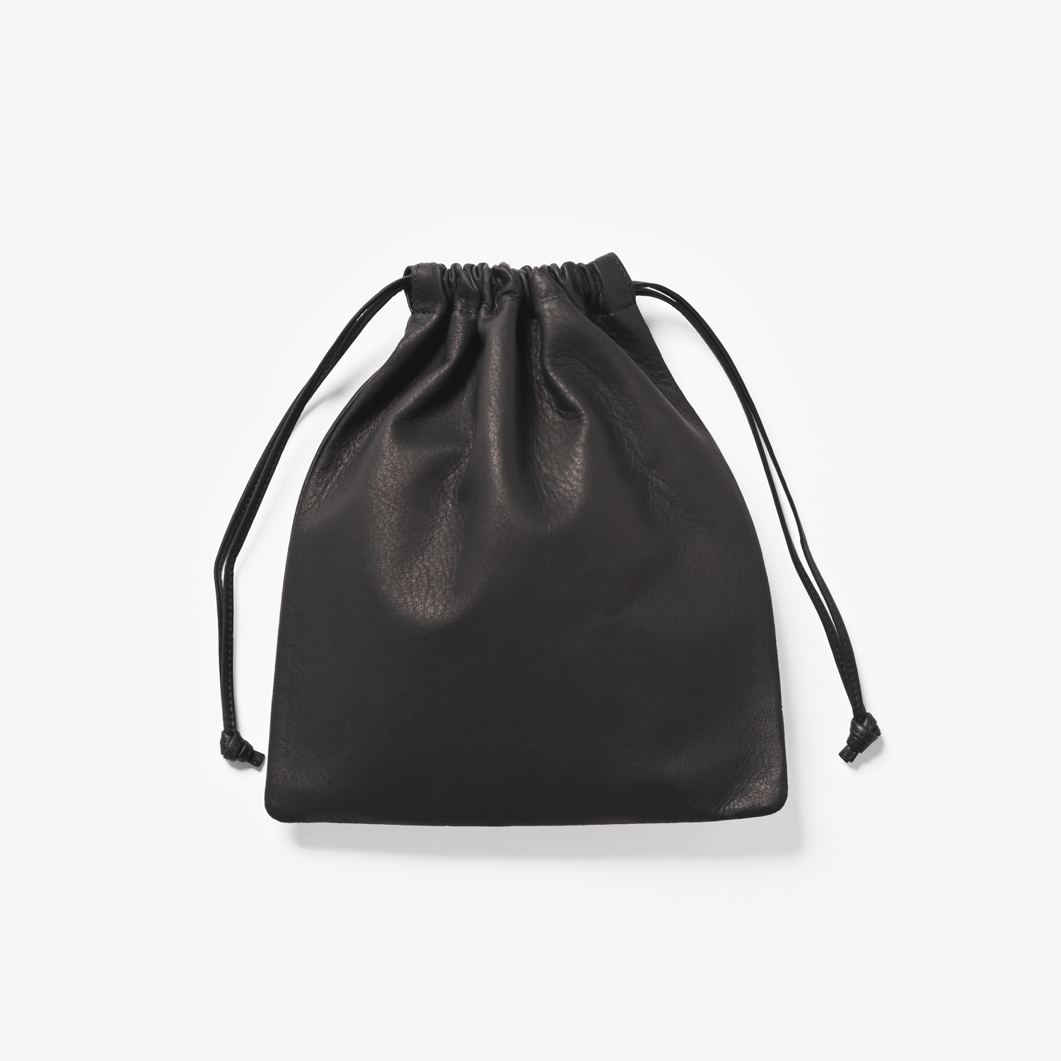 DA76 DOUBLE FACED DRAWSTRING POUCH : L（black）