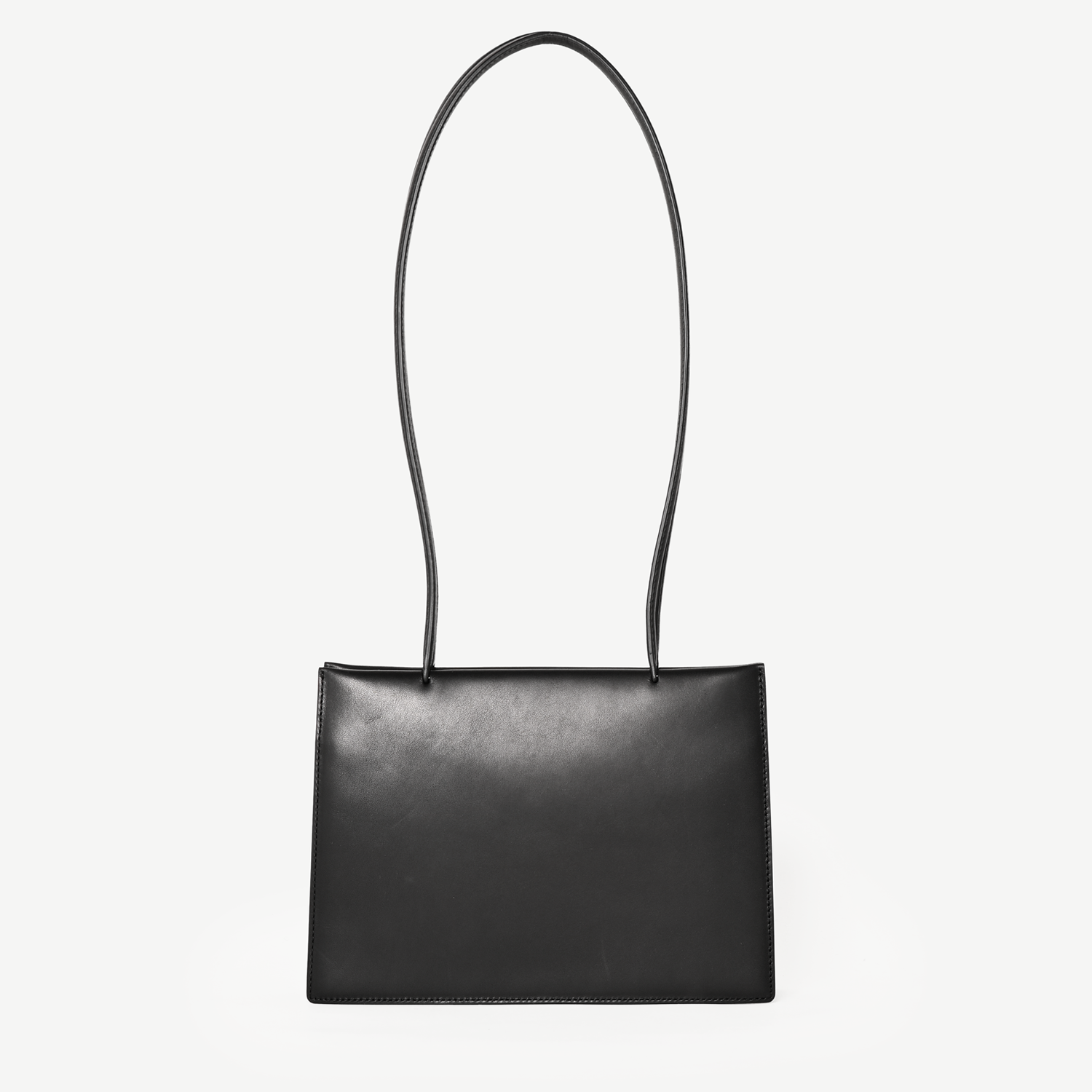 GE13 SQUARE-SHAPED TOTE BAG LONG HANDLE : S（black）