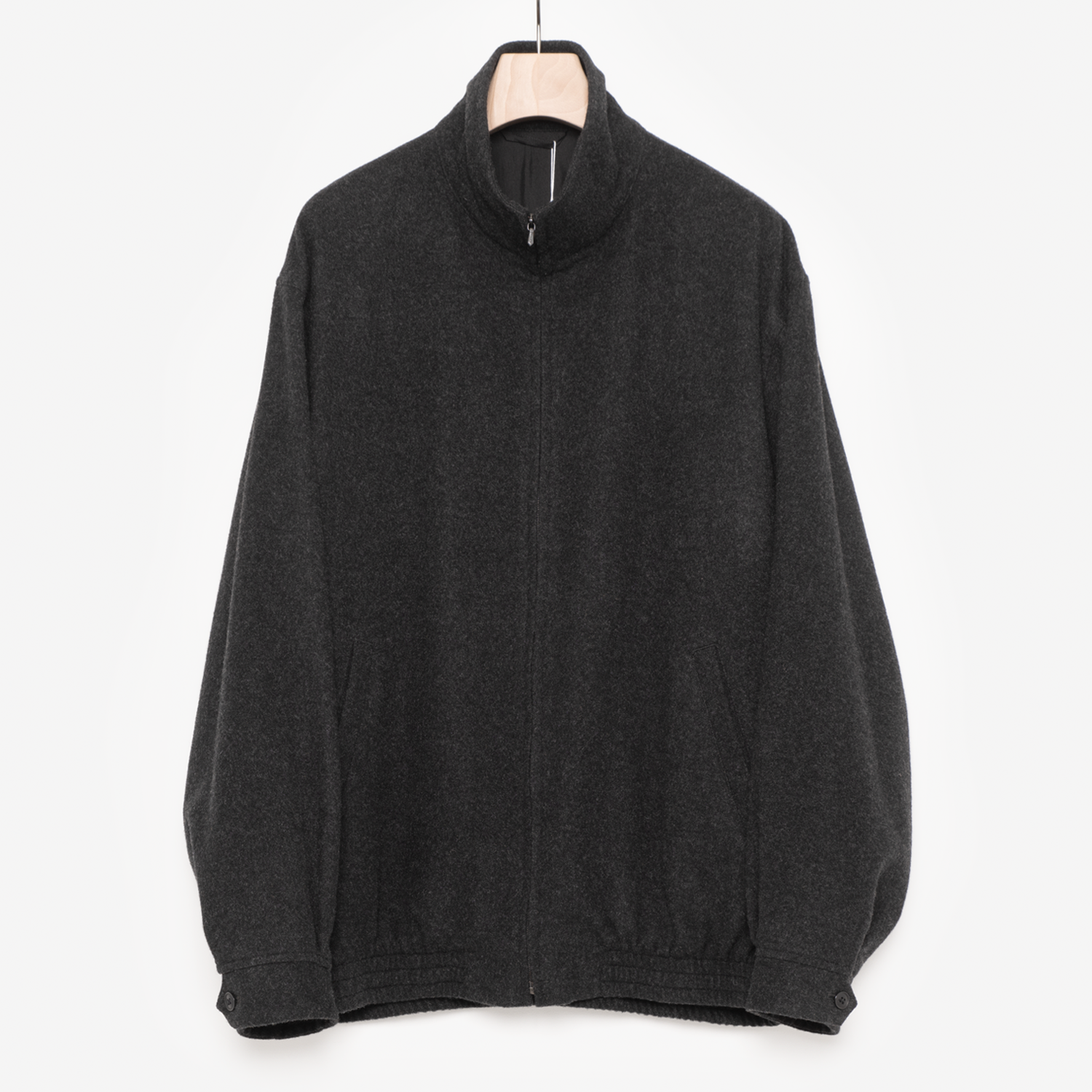 カシミヤトラックジャケット（charcoal）